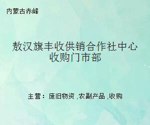 敖汉旗丰收供销合作社中心收购门市部